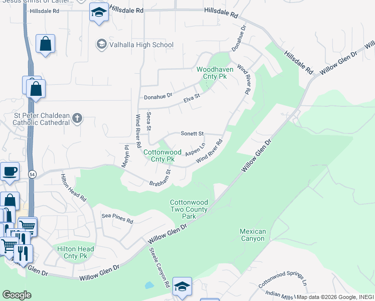 map of restaurants, bars, coffee shops, grocery stores, and more near 2003 Zolder Court in El Cajon