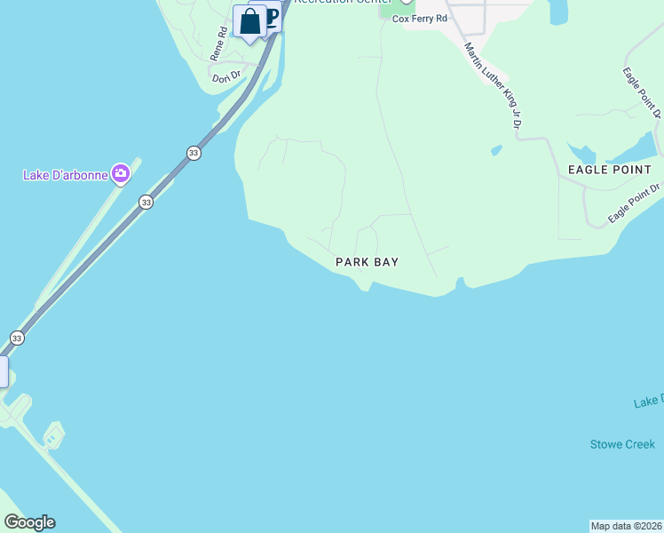 map of restaurants, bars, coffee shops, grocery stores, and more near 411-417 Park Bay Drive in Farmerville