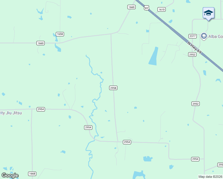 map of restaurants, bars, coffee shops, grocery stores, and more near 6768 FM 779 in Alba