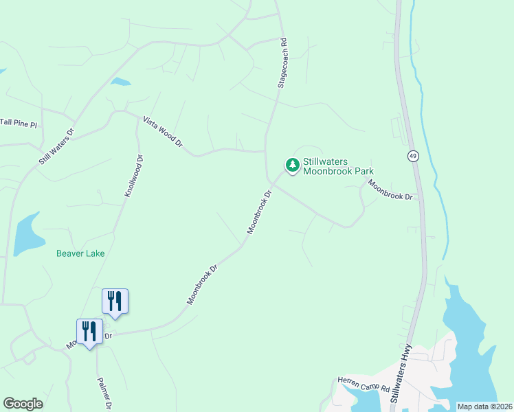 map of restaurants, bars, coffee shops, grocery stores, and more near 1372 Moonbrook Drive in Dadeville