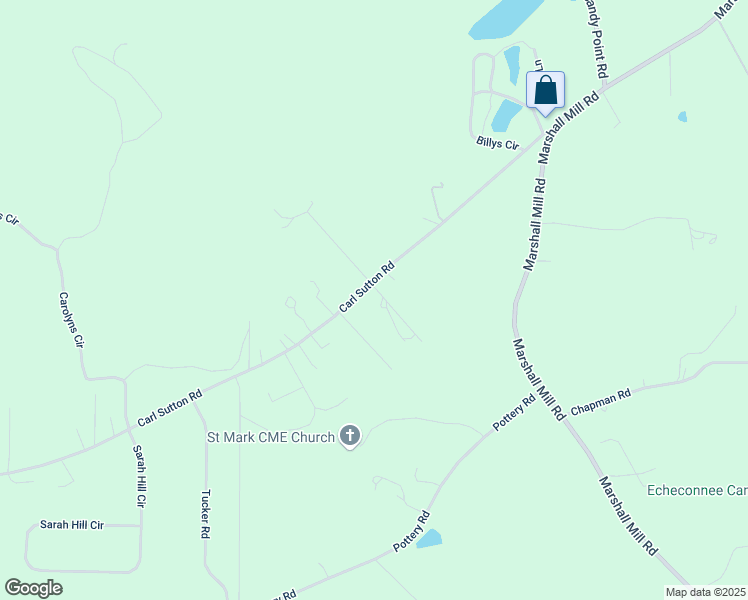 map of restaurants, bars, coffee shops, grocery stores, and more near 3014 Carl Sutton Road in Lizella