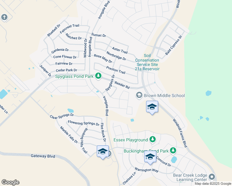 map of restaurants, bars, coffee shops, grocery stores, and more near 3012 Sweet Water Trail in Forney