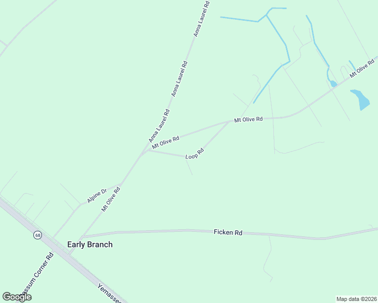 map of restaurants, bars, coffee shops, grocery stores, and more near 195 Loop Road in Early Branch