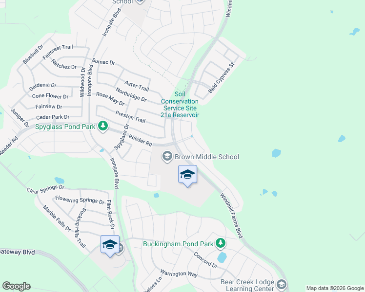 map of restaurants, bars, coffee shops, grocery stores, and more near 4605 Elderberry Street in Forney
