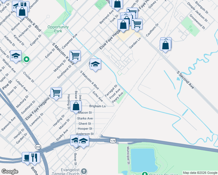 map of restaurants, bars, coffee shops, grocery stores, and more near 2834 Oakdale Street in Dallas