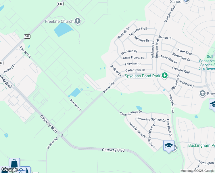map of restaurants, bars, coffee shops, grocery stores, and more near 4182 Perch Drive in Forney