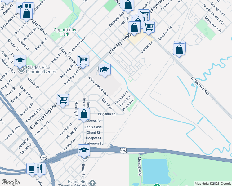 map of restaurants, bars, coffee shops, grocery stores, and more near 2837 Oakdale Street in Dallas