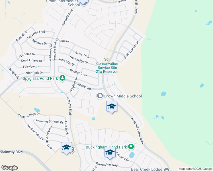 map of restaurants, bars, coffee shops, grocery stores, and more near 4605 Elderberry Street in Forney