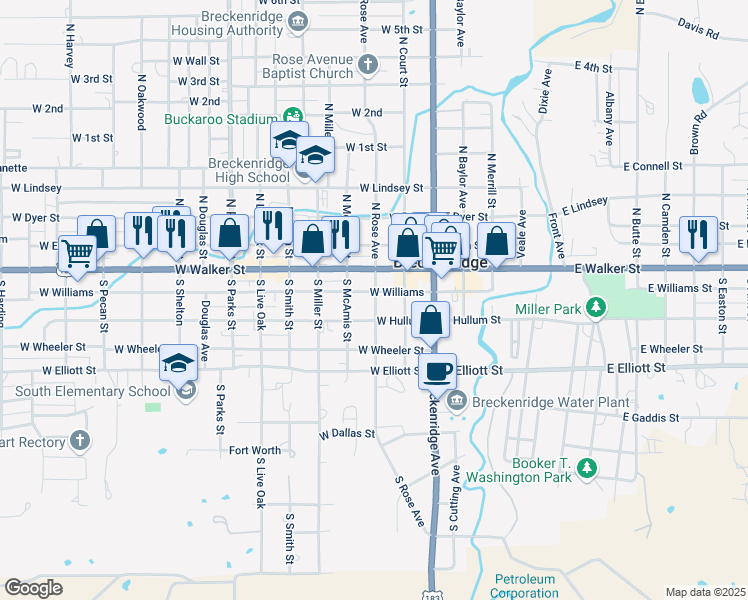 map of restaurants, bars, coffee shops, grocery stores, and more near 309 West Williams in Breckenridge