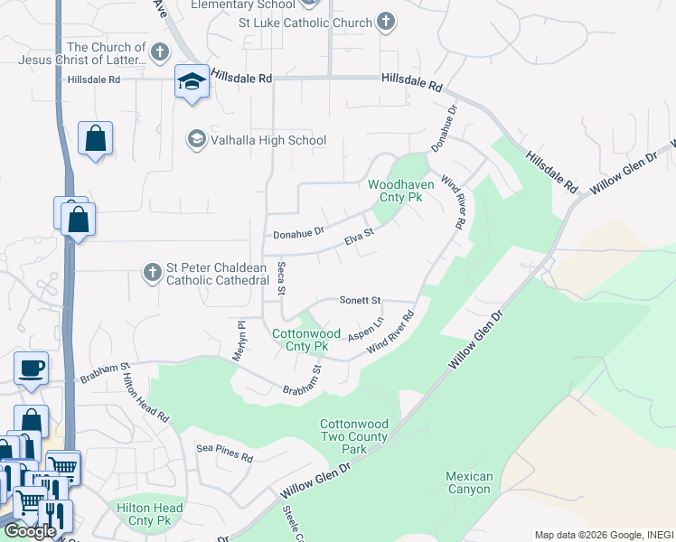 map of restaurants, bars, coffee shops, grocery stores, and more near 2042 Capri Court in El Cajon