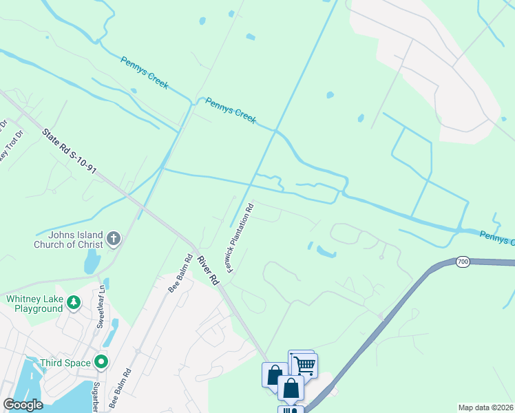 map of restaurants, bars, coffee shops, grocery stores, and more near 1504 Royal Colony Road in Johns Island