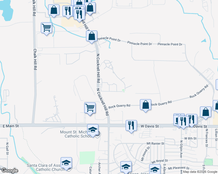 map of restaurants, bars, coffee shops, grocery stores, and more near 600 N Cockrell Hill Rd in Dallas