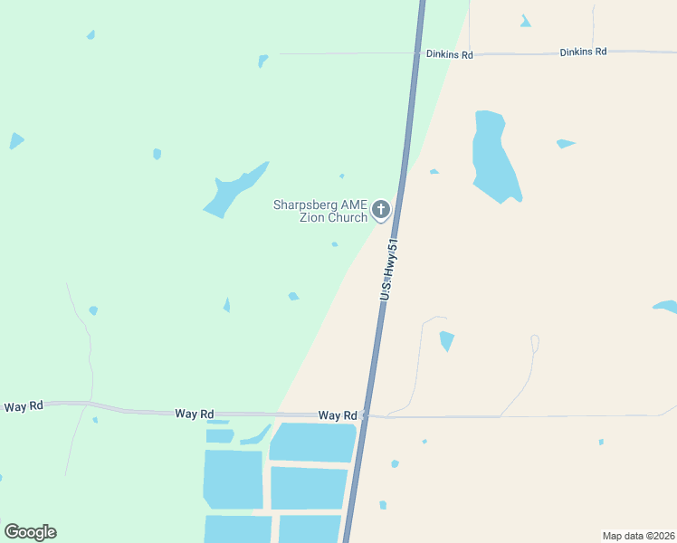 map of restaurants, bars, coffee shops, grocery stores, and more near 5384 U.S. 51 in Pickens