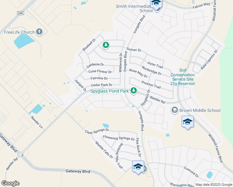 map of restaurants, bars, coffee shops, grocery stores, and more near 4172 Perch Drive in Forney