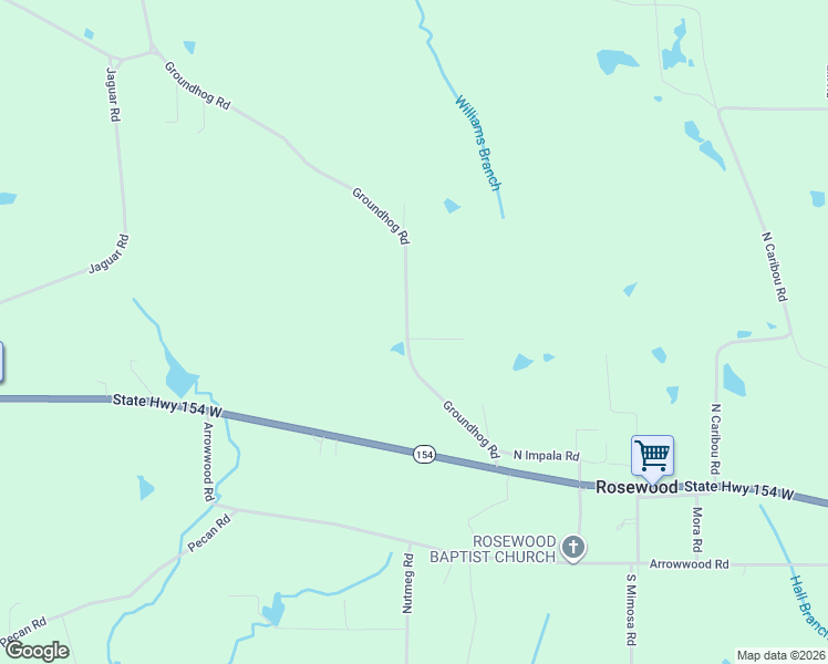map of restaurants, bars, coffee shops, grocery stores, and more near in Rosewood