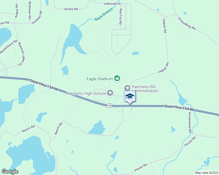 map of restaurants, bars, coffee shops, grocery stores, and more near 9788 Texas 154 in Big Sandy