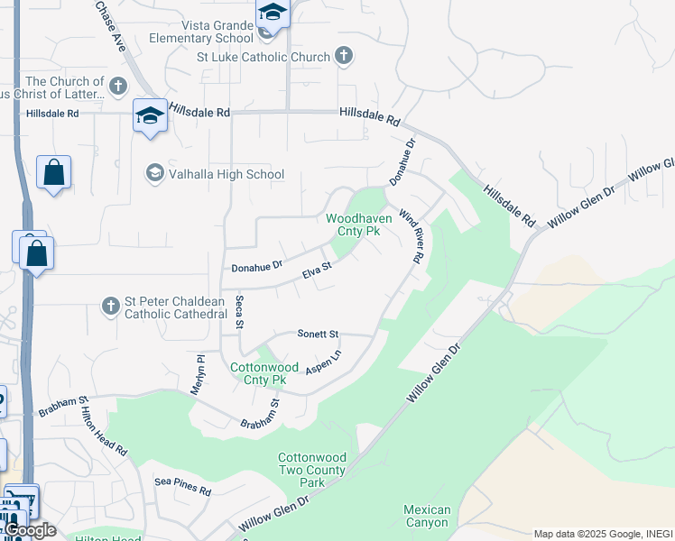 map of restaurants, bars, coffee shops, grocery stores, and more near 2011 Elva Street in El Cajon