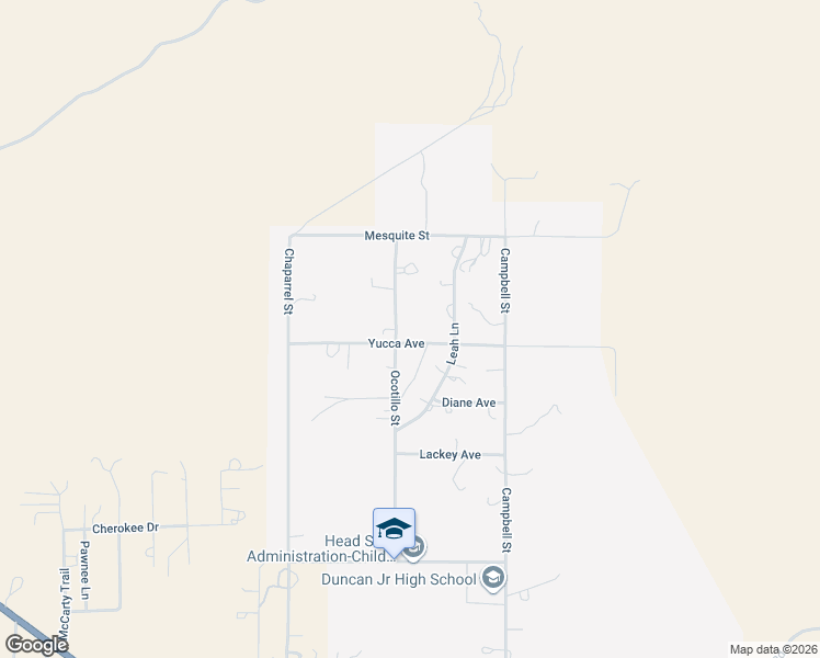 map of restaurants, bars, coffee shops, grocery stores, and more near 351 Ocotillo Street in Duncan