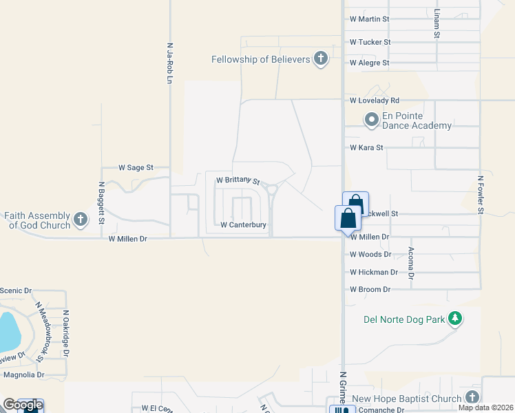 map of restaurants, bars, coffee shops, grocery stores, and more near 14 Regency Square in Hobbs