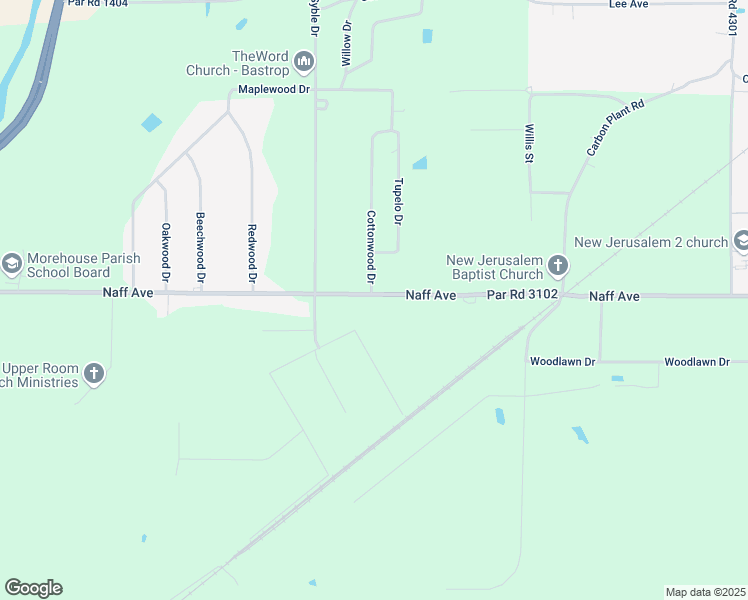 map of restaurants, bars, coffee shops, grocery stores, and more near 9101-9133 Cottonwood Drive in Bastrop
