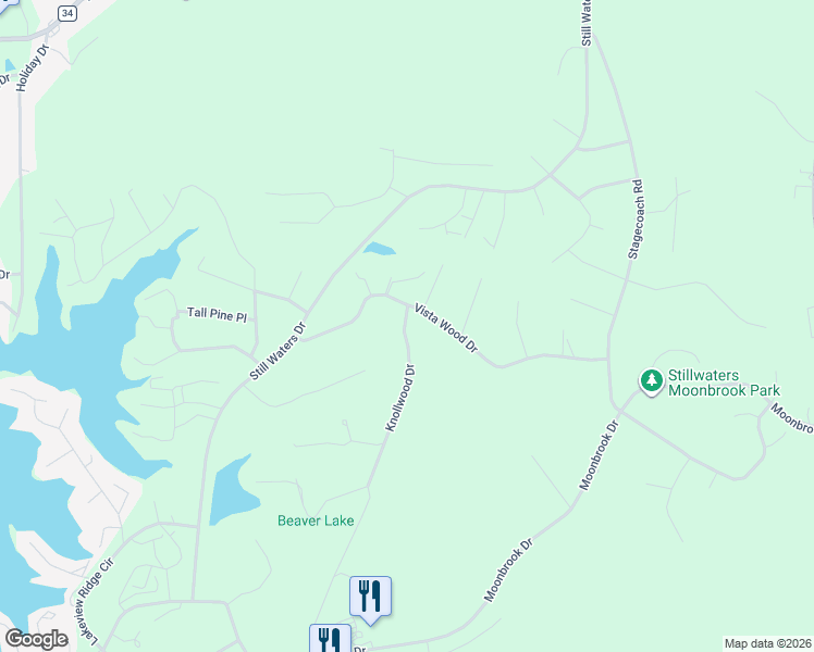 map of restaurants, bars, coffee shops, grocery stores, and more near 118 Knollwood Drive in Dadeville
