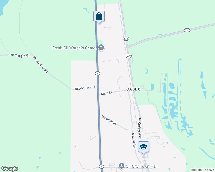 map of restaurants, bars, coffee shops, grocery stores, and more near in Oil City