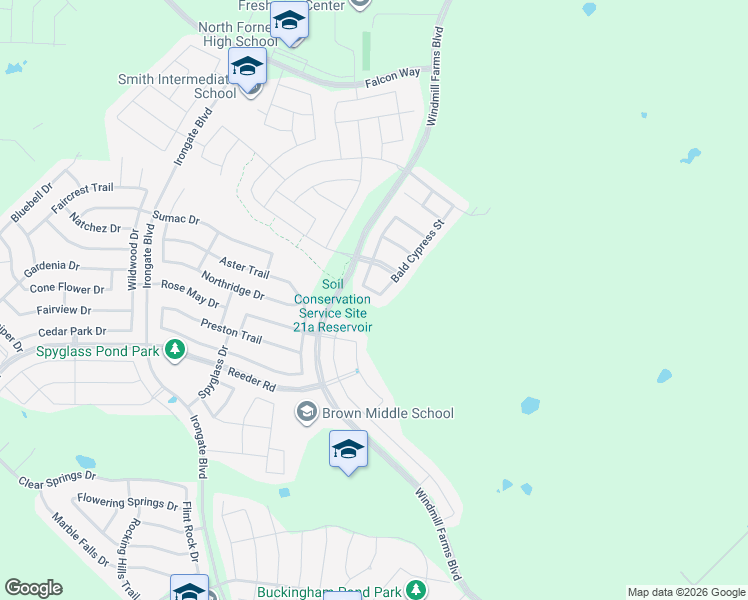 map of restaurants, bars, coffee shops, grocery stores, and more near 8060 Privet Street in Forney