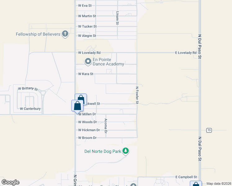 map of restaurants, bars, coffee shops, grocery stores, and more near 302 West Sockwell Street in Hobbs