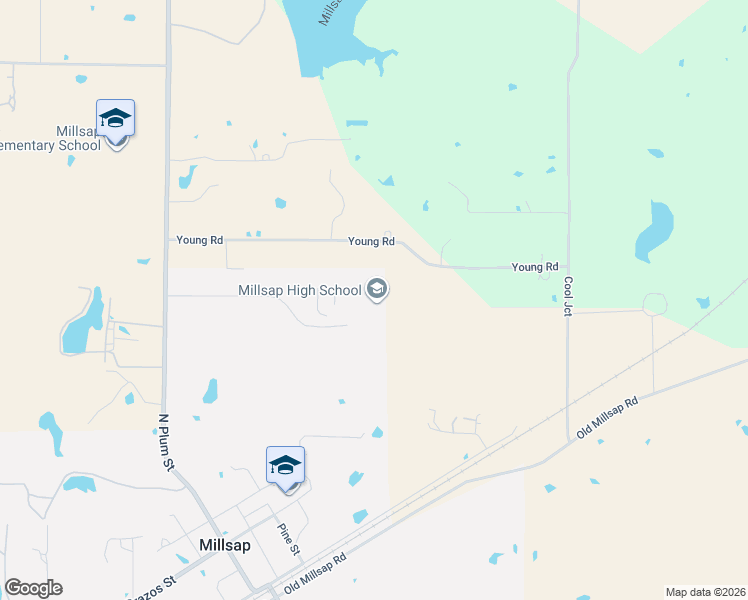 map of restaurants, bars, coffee shops, grocery stores, and more near 201 Bulldog Boulevard in Millsap