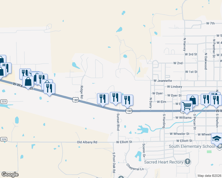 map of restaurants, bars, coffee shops, grocery stores, and more near 4 Sendero Road in Breckenridge