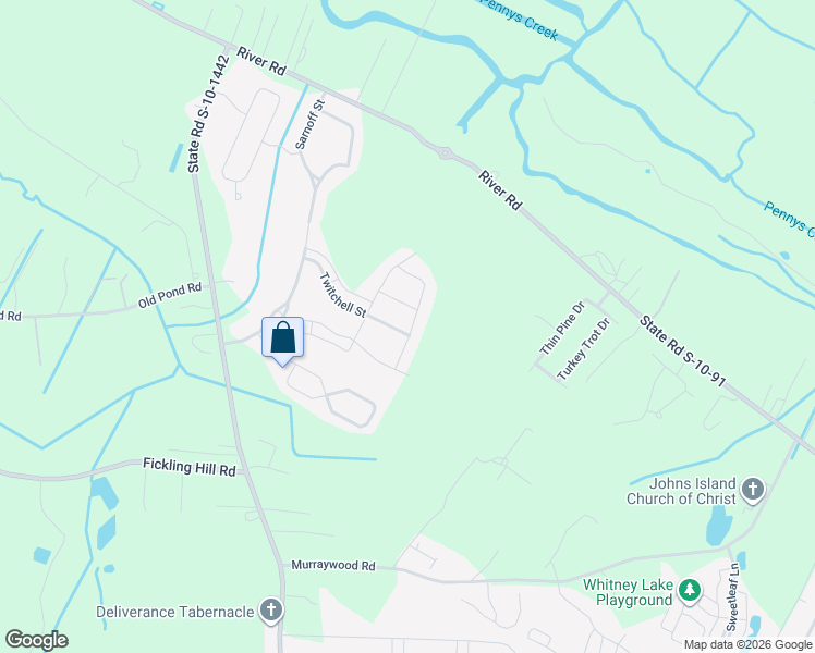 map of restaurants, bars, coffee shops, grocery stores, and more near 1215 Krawcheck Street in Johns Island