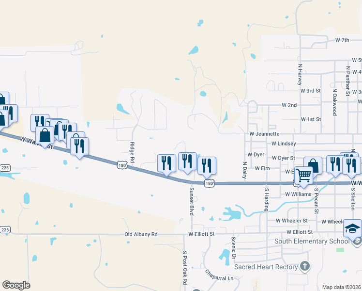 map of restaurants, bars, coffee shops, grocery stores, and more near 4 Sendero Road in Breckenridge