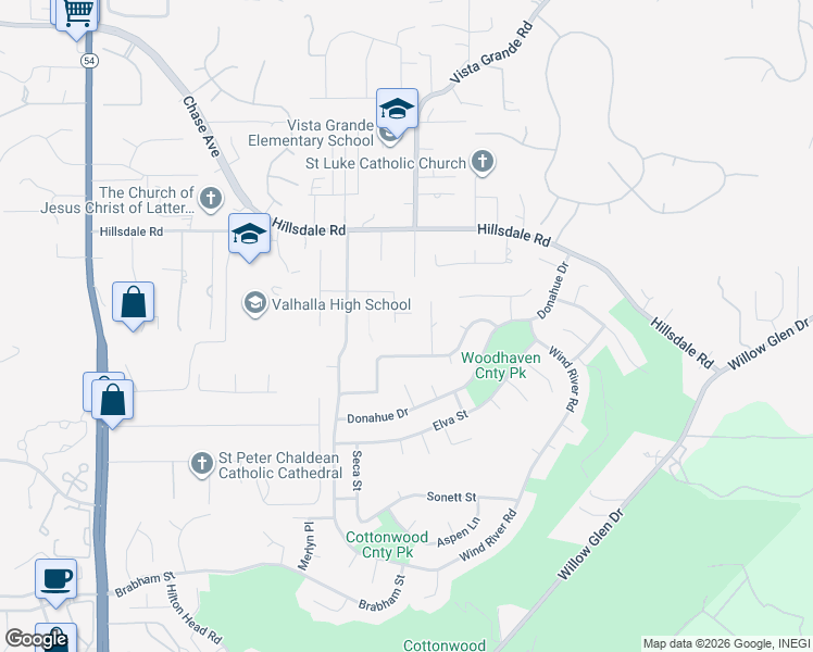 map of restaurants, bars, coffee shops, grocery stores, and more near 1781 Colter Lake Court in El Cajon