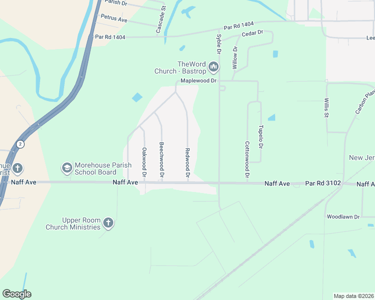 map of restaurants, bars, coffee shops, grocery stores, and more near 9108 Redwood Dr in Bastrop