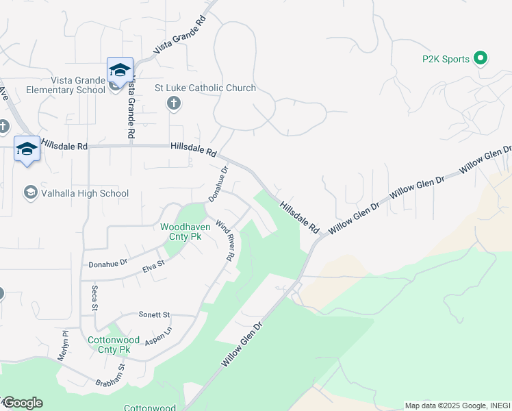 map of restaurants, bars, coffee shops, grocery stores, and more near 2213 Runabout Place in El Cajon