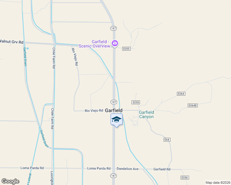 map of restaurants, bars, coffee shops, grocery stores, and more near 10020 New Mexico 187 in Garfield