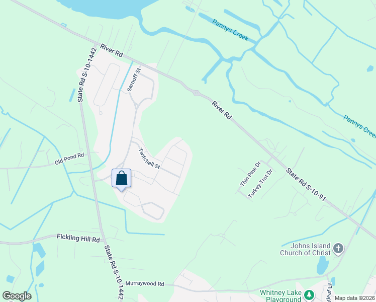 map of restaurants, bars, coffee shops, grocery stores, and more near 2860 Ortega Drive in Johns Island
