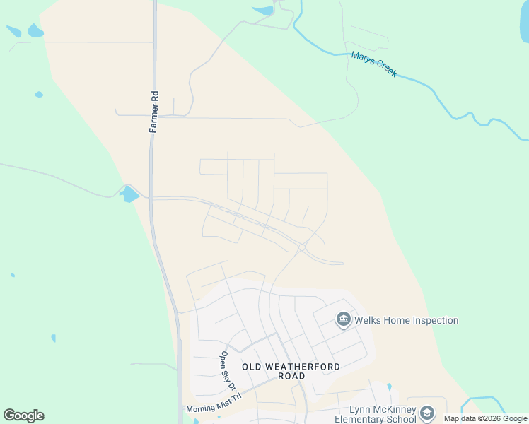 map of restaurants, bars, coffee shops, grocery stores, and more near Welch Folly Lane in Weatherford