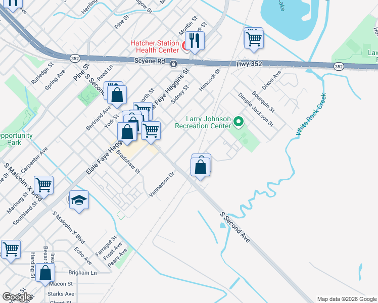 map of restaurants, bars, coffee shops, grocery stores, and more near 3606 Reese Drive in Dallas