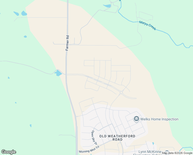 map of restaurants, bars, coffee shops, grocery stores, and more near Bushman Drive in Parker County