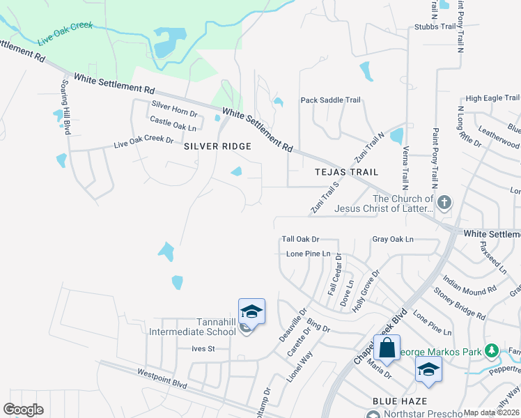 map of restaurants, bars, coffee shops, grocery stores, and more near 351 Balcones Drive in Fort Worth