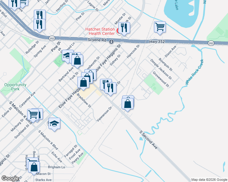 map of restaurants, bars, coffee shops, grocery stores, and more near 3510 Cauthorn Drive in Dallas