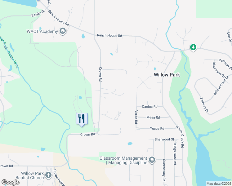 map of restaurants, bars, coffee shops, grocery stores, and more near 328 Verde Road in Willow Park