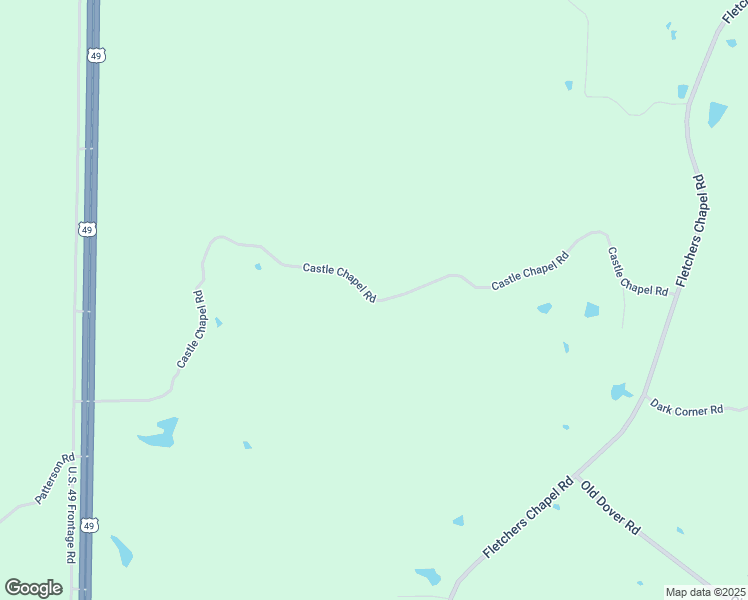 map of restaurants, bars, coffee shops, grocery stores, and more near Castle Chapel Road in Yazoo County