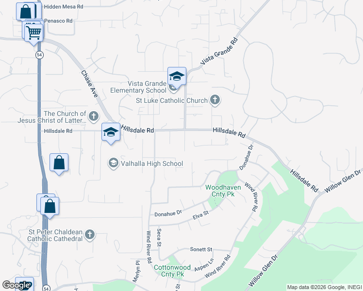 map of restaurants, bars, coffee shops, grocery stores, and more near 1766 Jaime Lynn Lane in El Cajon