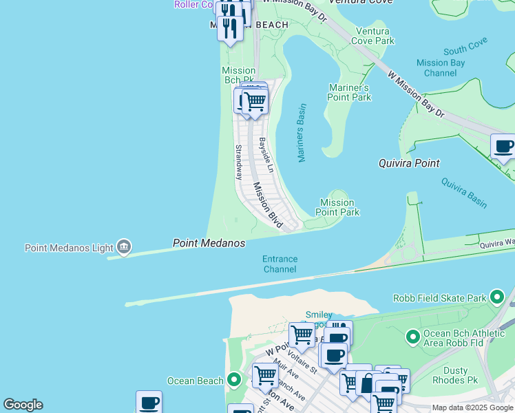 map of restaurants, bars, coffee shops, grocery stores, and more near 804 San Luis Rey Place in San Diego