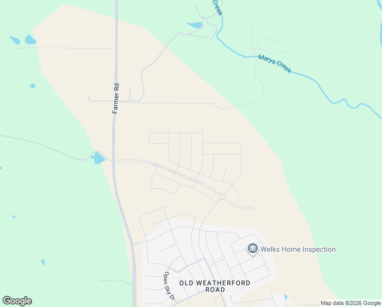 map of restaurants, bars, coffee shops, grocery stores, and more near Soaring Hawk Drive in Parker County
