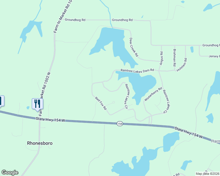 map of restaurants, bars, coffee shops, grocery stores, and more near 1255 Raintree Lakes Circle in Big Sandy