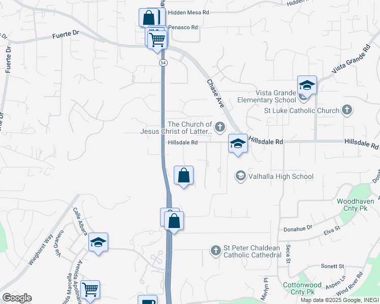 map of restaurants, bars, coffee shops, grocery stores, and more near 1591 Hillsdale Road in El Cajon