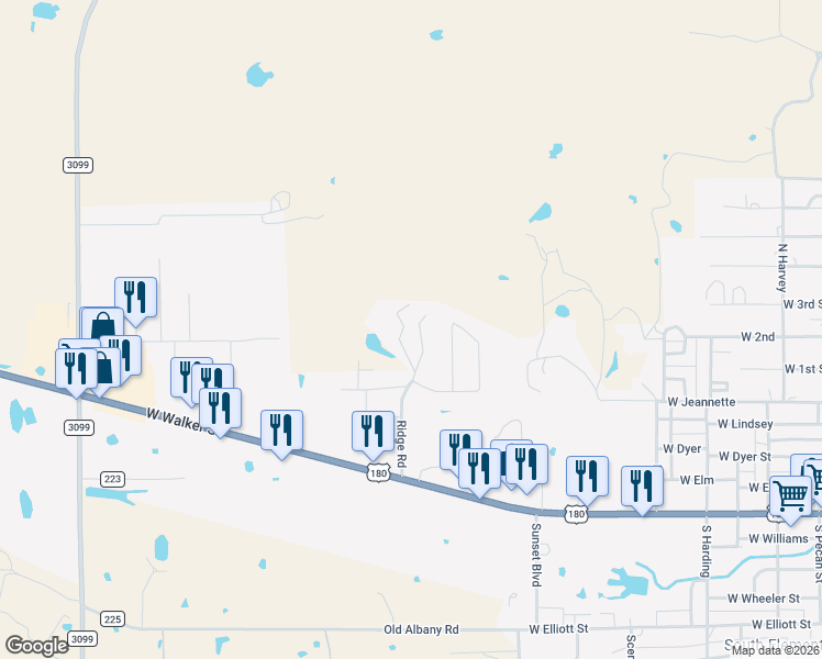 map of restaurants, bars, coffee shops, grocery stores, and more near 407 Ridge Road in Breckenridge